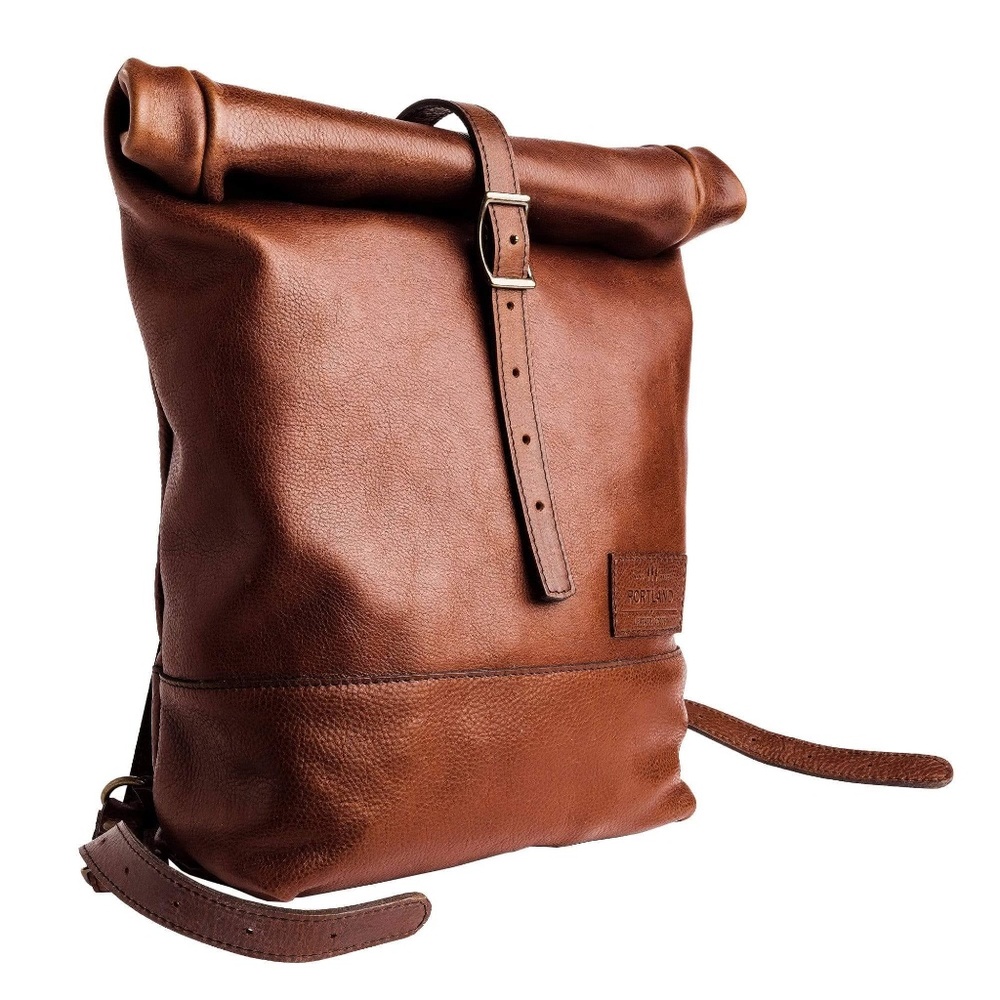 LEATHER ROLLTOP BACKPACK